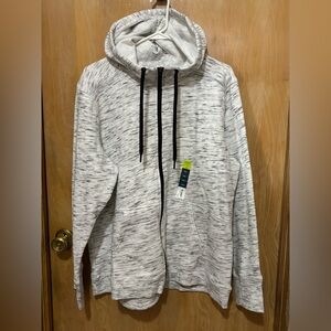 Tek Gear Fleece Gray Hooded Zip Up